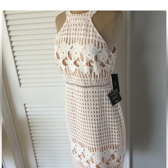 Lulus Dresses & Skirts - NWT Lulu’s Nude Look Lace Dress
